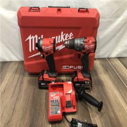 AS-IS Milwaukee FUEL 18V Lithium-Ion Brushless Cordless Hammer Drill and Impact Driver Combo Kit