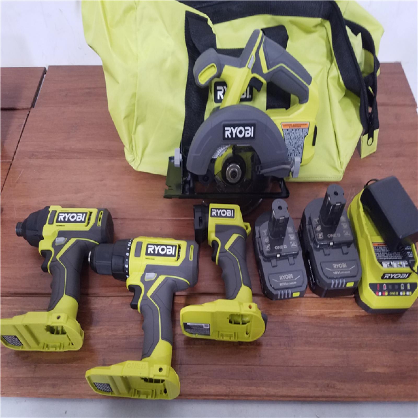 California NEW Ryobi One+ 18V 4-Tool Combo Kit