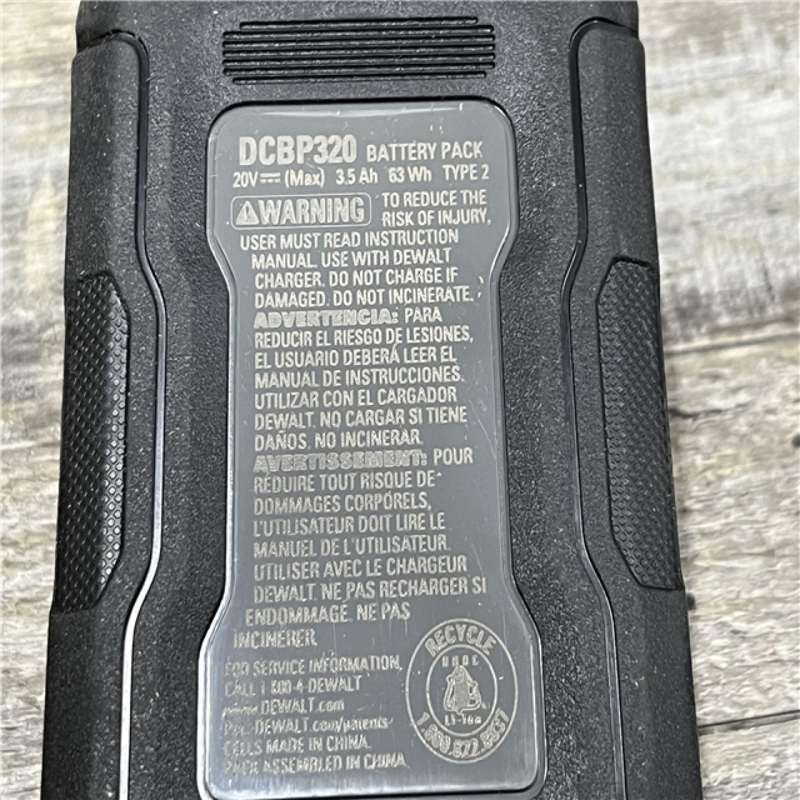 AS-IS DEWALT 20V MAX XR POWERSTACK Lithium-Ion Battery Starter Kit with 3.5Ah Battery and Charger