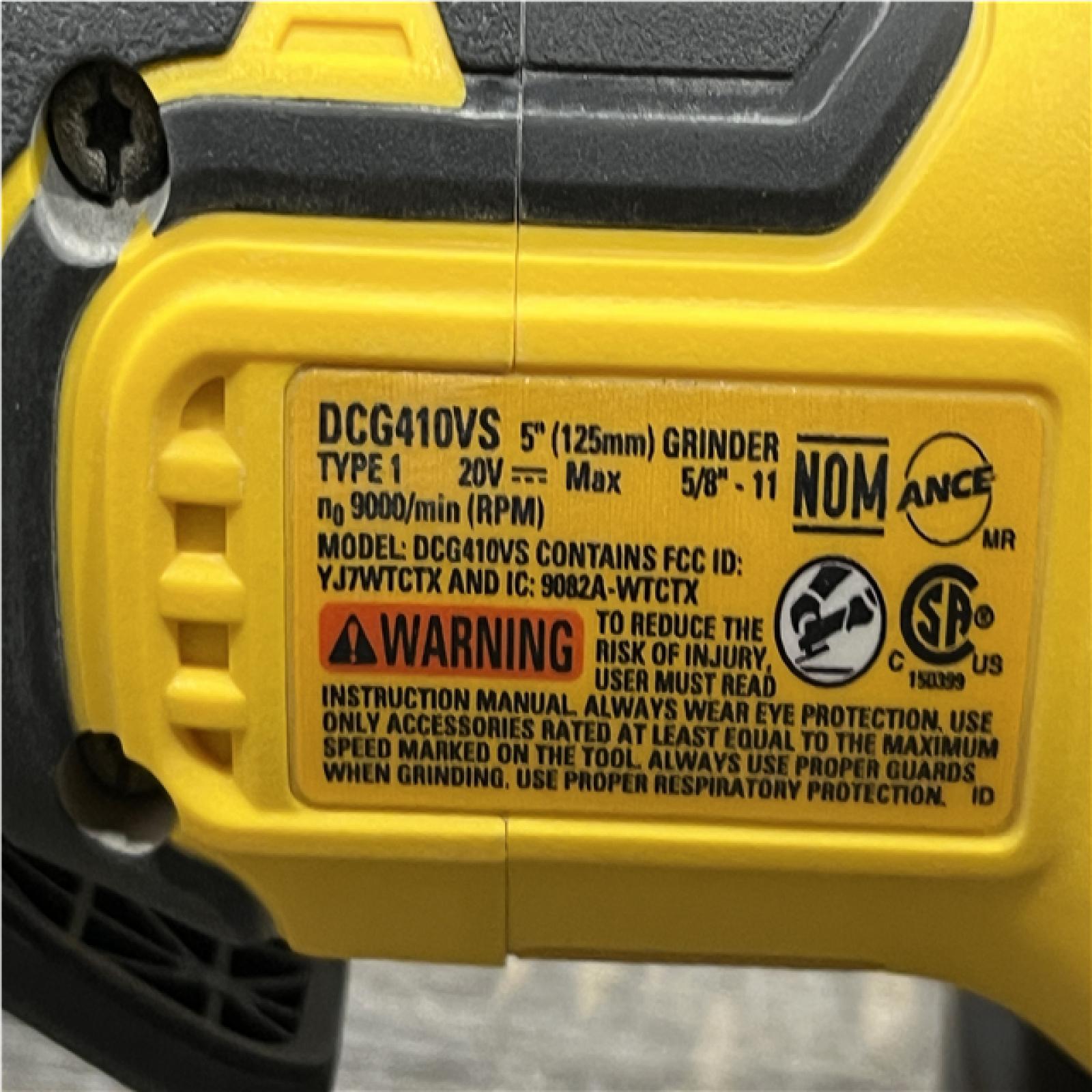 AS-IS DEWALT 20V XR Cordless 4-1/2. in. to 5 in. Variable Speed Angle Grinder (Tool Only)