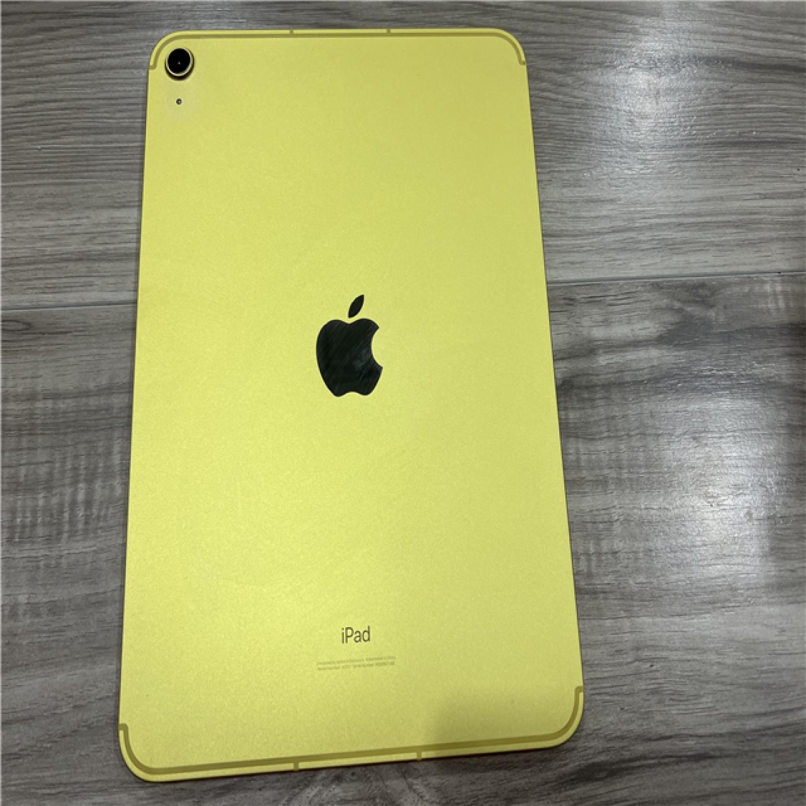 AS-IS Apple - 10.9-Inch iPad - (10th Generation) with Wi-Fi + Cellular - 256GB - Yellow (Unlocked)