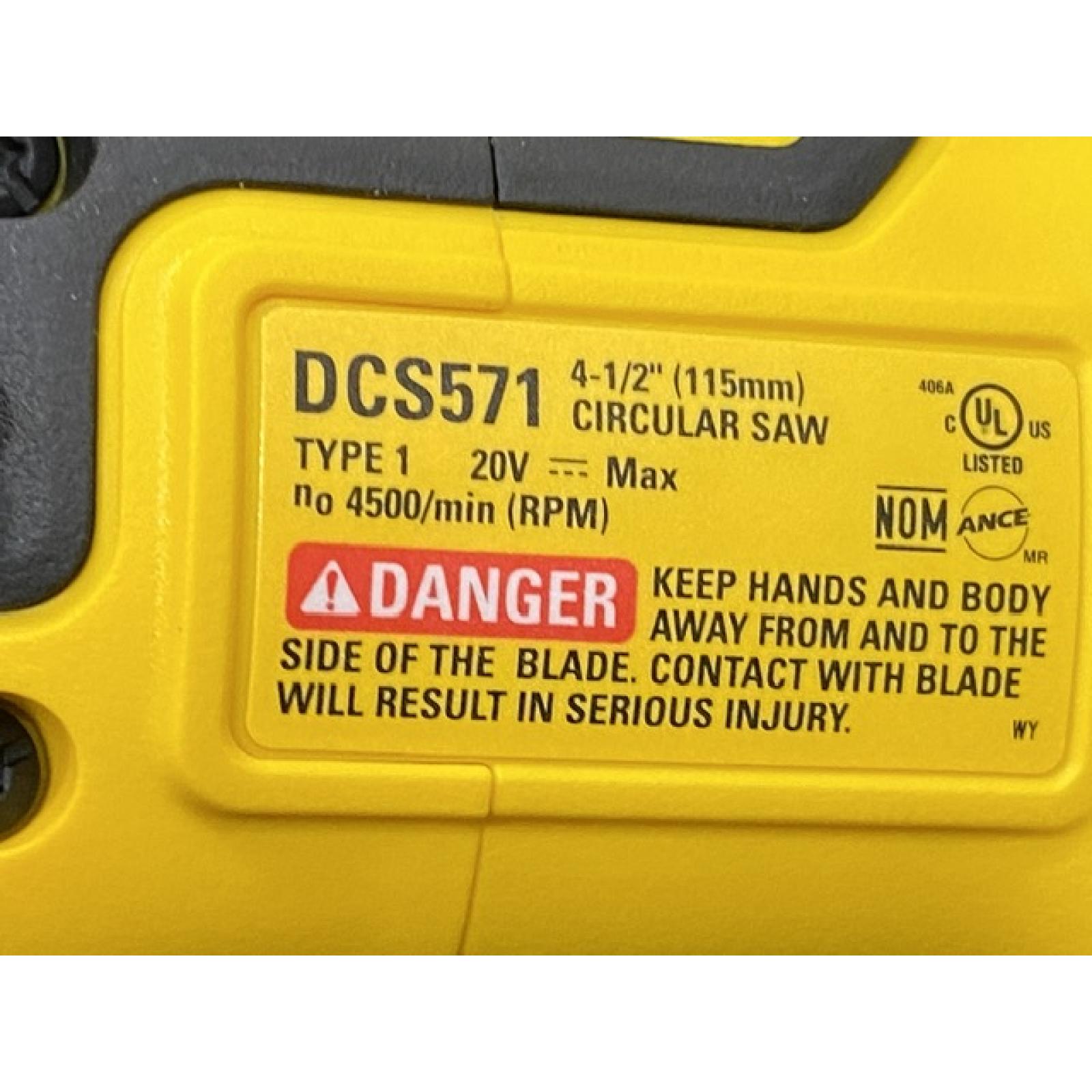 AS-IS DEWALT ATOMIC 20V MAX Cordless Brushless 4-1/2 in. Circular Saw (Tool Only)