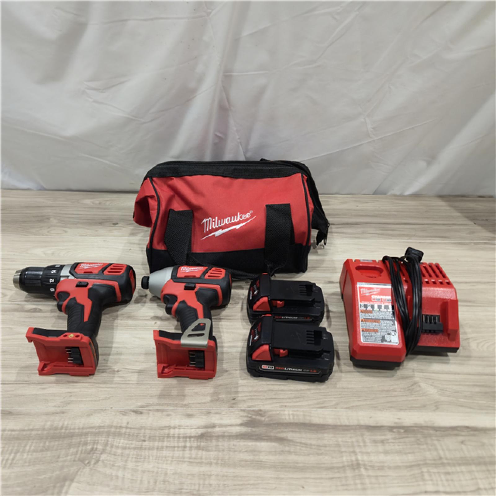 AS-IS Milwaukee 18V Cordless 2-Tool Drill/Driver and Impact Driver Kit