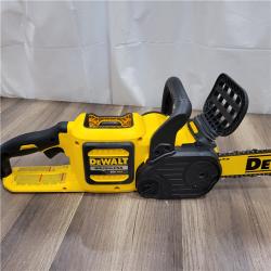 AS-IS  DEWALT FLEXVOLT 60V MAX 16in. Brushless Cordless Battery Powered Chainsaw Kit with (1) FLEXVOLT 2 Ah Battery & Charger