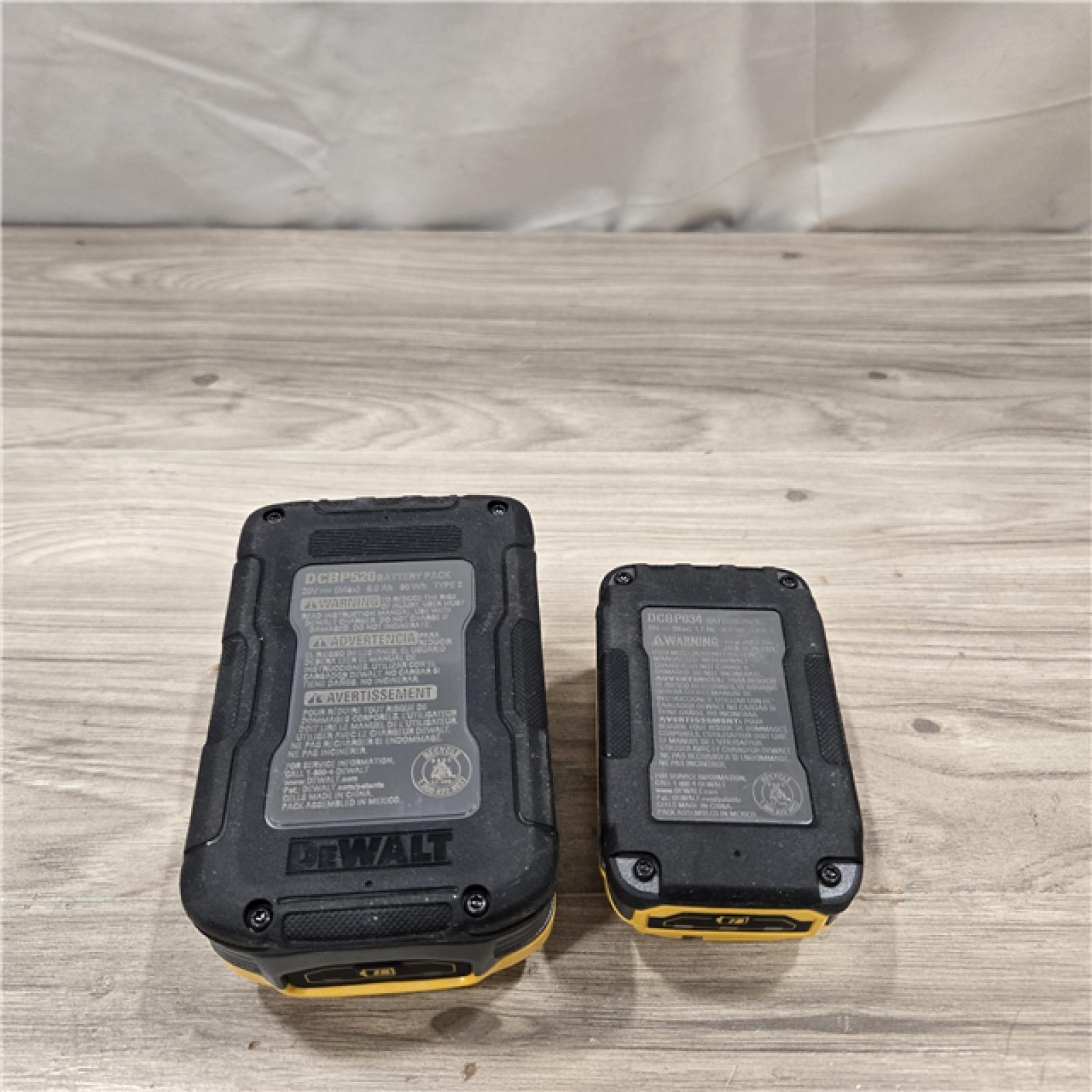 AS-IS Dewalt DCBP315-2C 20V MAX POWERSTACK Lithium-Ion Batteries and Charger Starter Kit