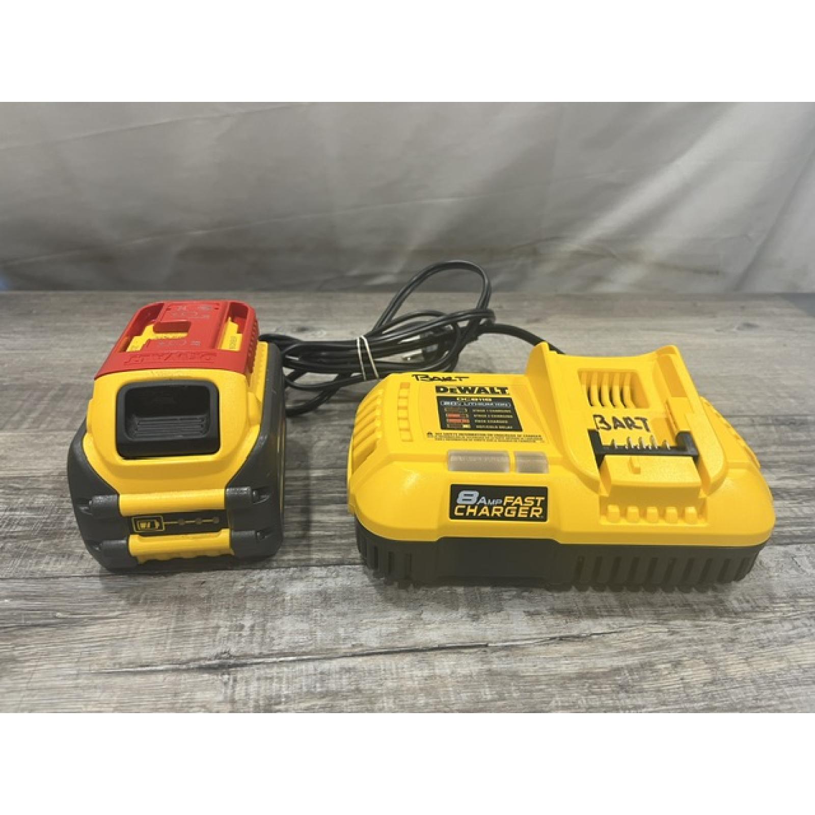 AS-IS DEWALT 20V/60V MAX FLEXVOLT Lithium-Ion 9.0Ah Battery and Charger Starter Kit
