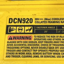 AS-IS DEWALT 20-Volt 21° Cordless Framing Nailer (Tool-Only)