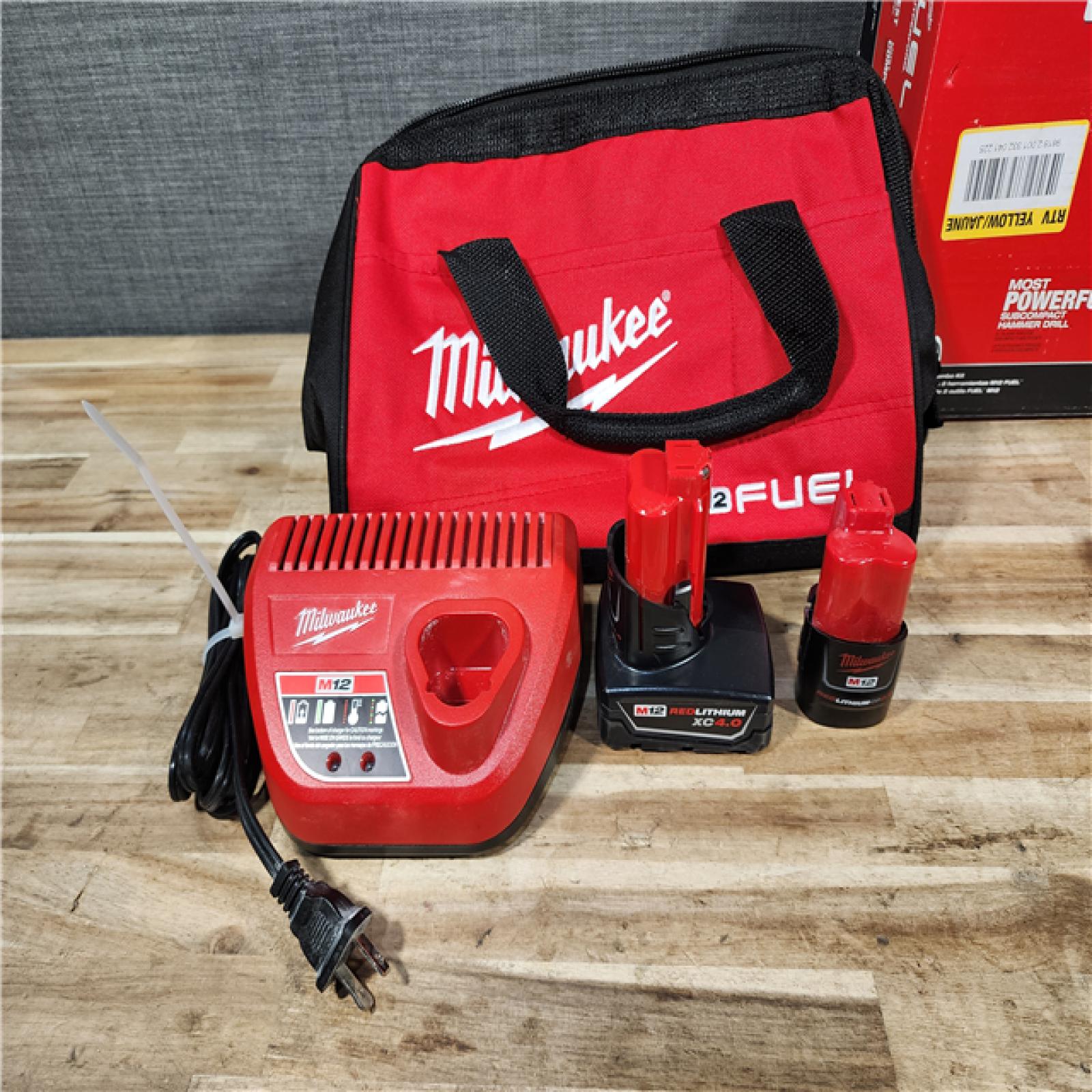 HOUSTON LOCATION - AS-IS Milwaukee FUEL 12-Volt Lithium-Ion Brushless Cordless Hammer Drill and Impact Driver Combo Kit