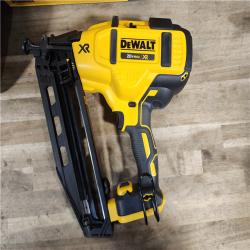 HOUSTON LOCATION - AS-IS DeWalt 20V 16 Gauge Cordless Angled Finish Nailer Kit W/ 2Ah Battery