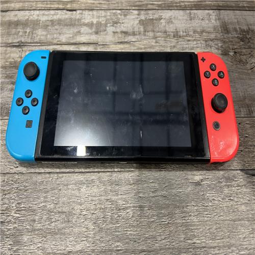 AS-IS Nintendo Switch with Neon Blue and Neon Red Joy-Con
