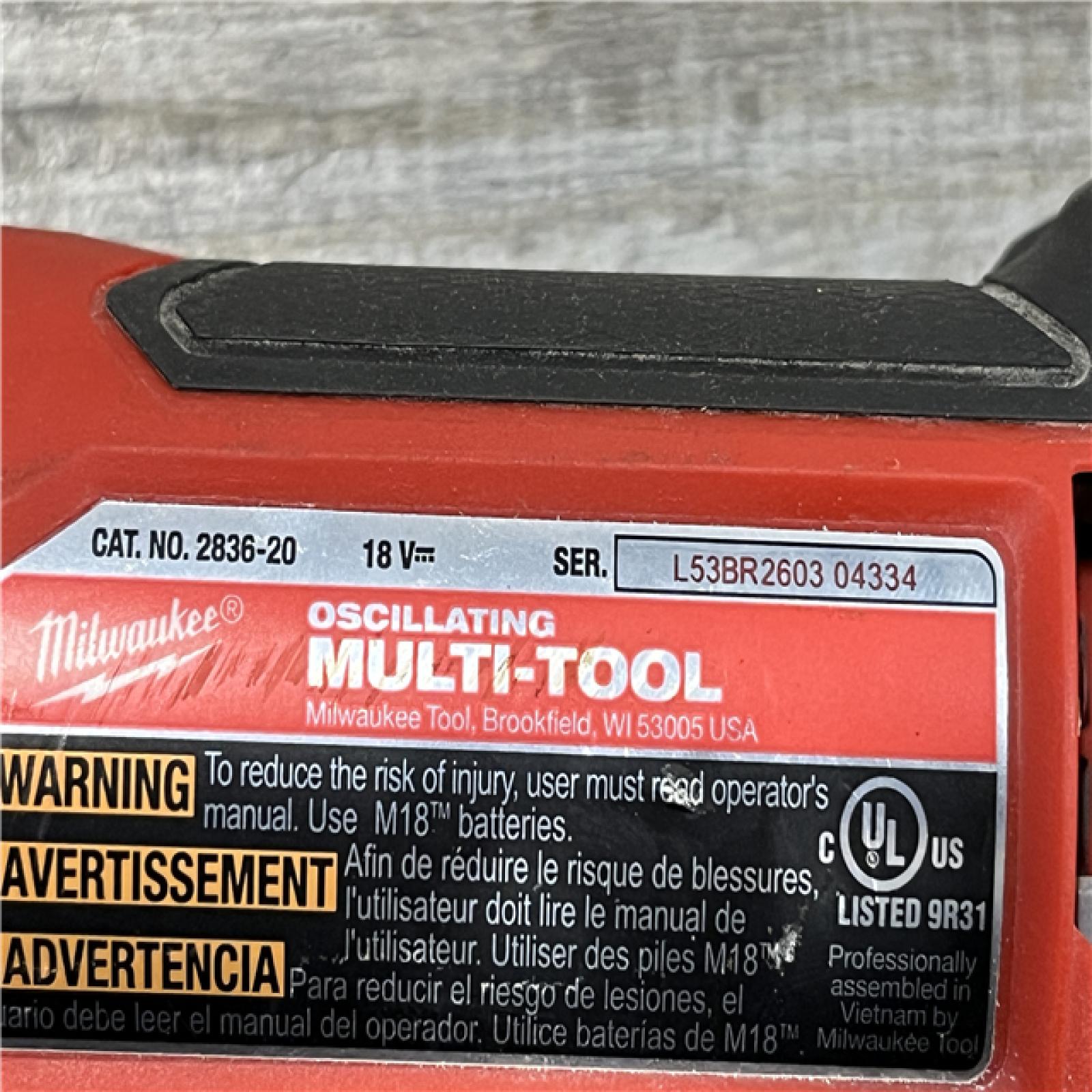 AS-IS Milwaukee FUEL 18V Lithium-Ion Cordless Brushless Oscillating Multi-Tool (Tool-Only)