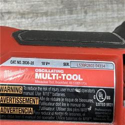 AS-IS Milwaukee FUEL 18V Lithium-Ion Cordless Brushless Oscillating Multi-Tool (Tool-Only)