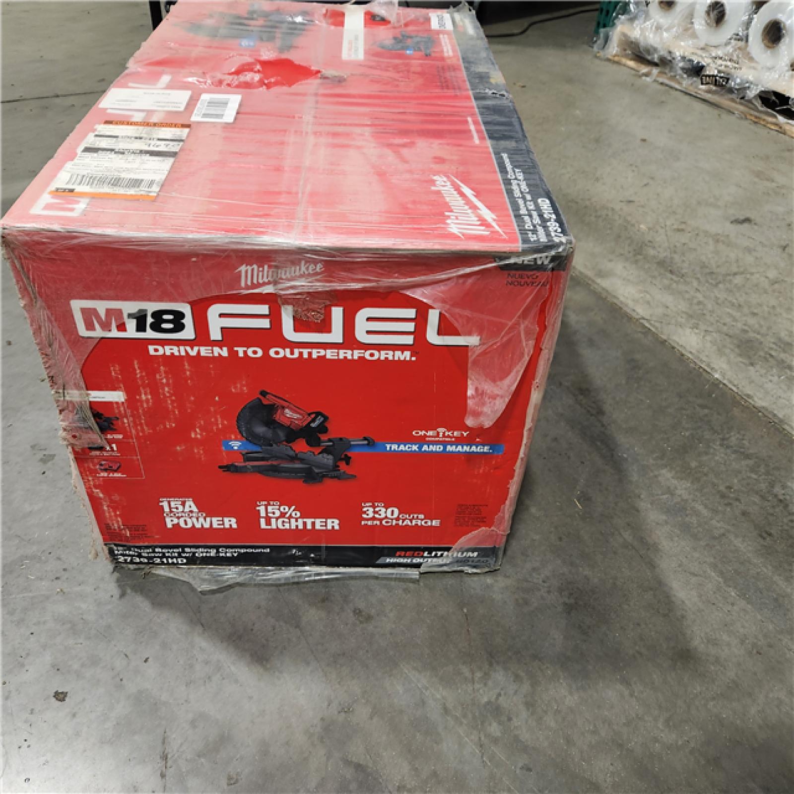 NEW- Milwaukee M18 Fuel 12 in. Cordless Brushless Dual-Bevel Compound Miter Saw Kit (Battery & Charger)