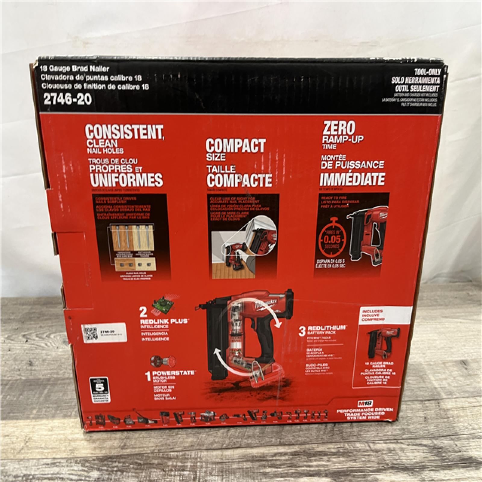 NEW - Milwaukee FUEL 18-Volt Lithium-Ion Brushless Cordless Gen II 18-Gauge Brad Nailer (Tool-Only)