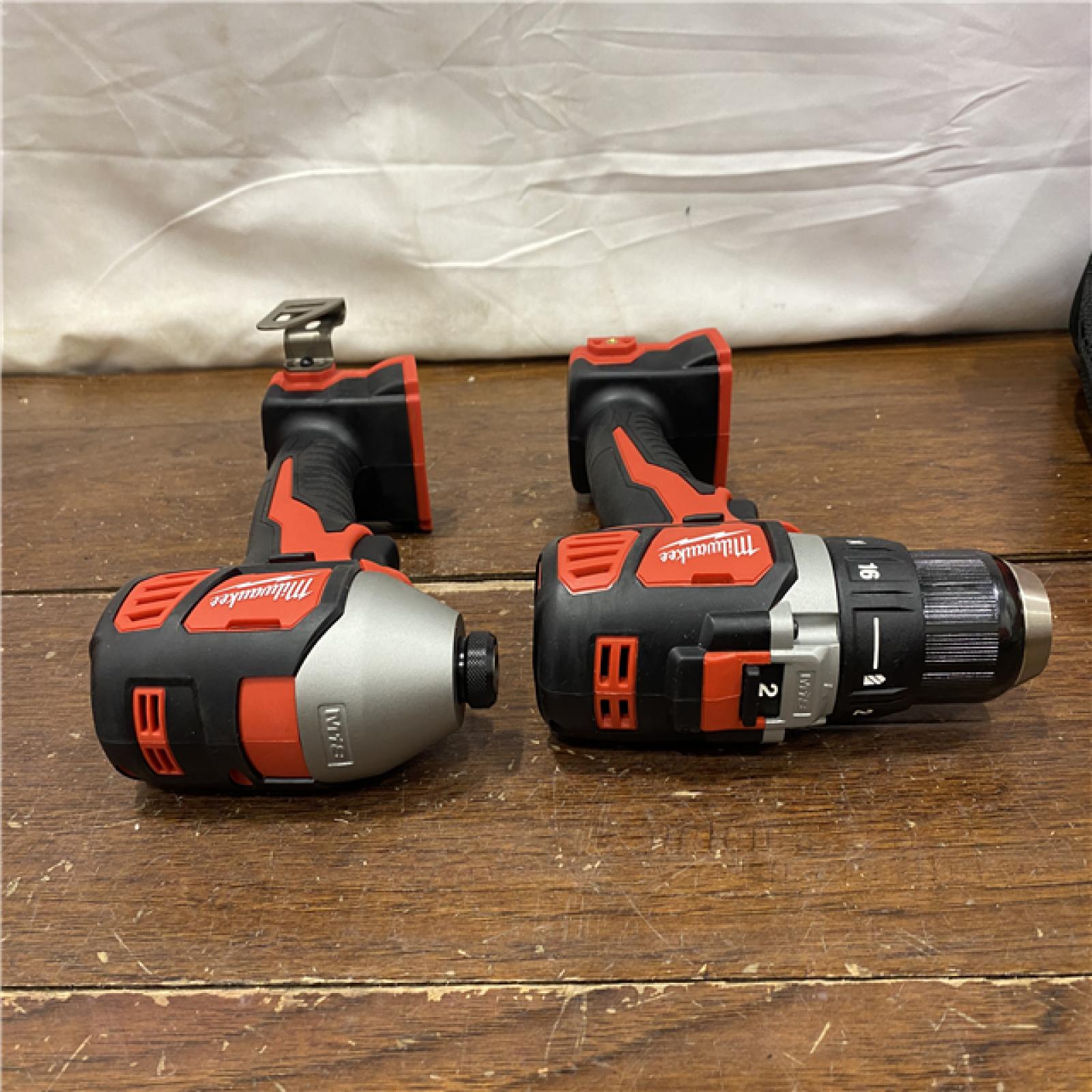 AS-IS Milwaukee M18 18V Cordless Brushed 2 Tool Drill/Driver and Impact Driver Kit