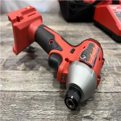 AS-IS Milwaukee 18-Volt Lithium-Ion Compact Brushless Cordless 1/4 in. Impact Driver Kit