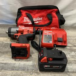 AS-IS Milwaukee FUEL 18V Lithium-Ion Brushless Cordless 1/2 in. Impact Wrench w/Friction Ring Kit