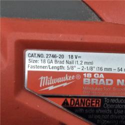 AS-IS Milwaukee M18 FUEL 18 Gauge Brad Nailer (TOOL ONLY)