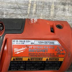 AS-IS Milwaukee FUEL 12V Lithium-Ion Brushless Cordless 3/8 in. Extended Reach High Speed Ratchet (Tool Only)