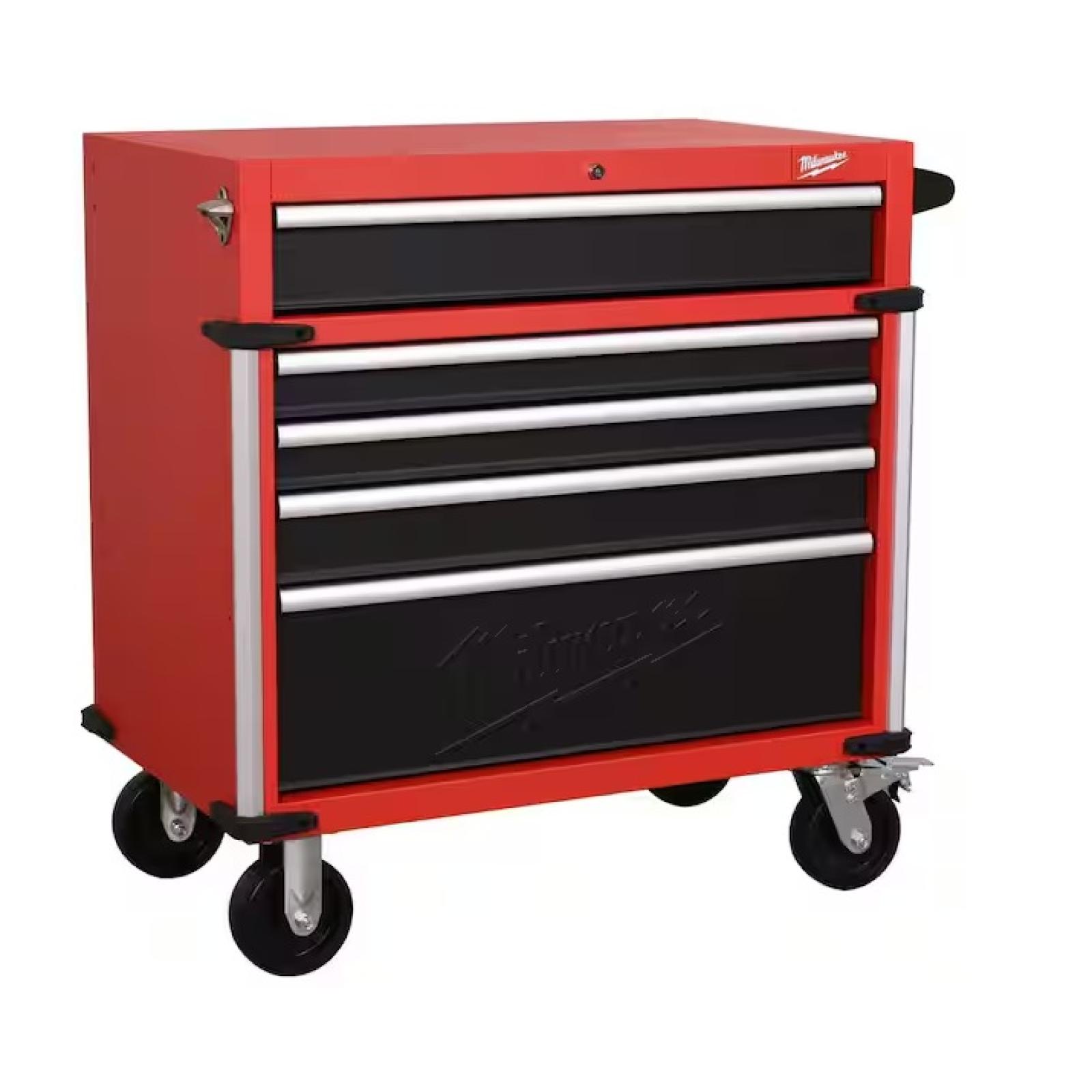 DALLAS LOCATION- AS-IS MILWAUKEE High Capacity 36 in. W x 22.1 in. D 5-Drawer Rolling Tool Cabinet