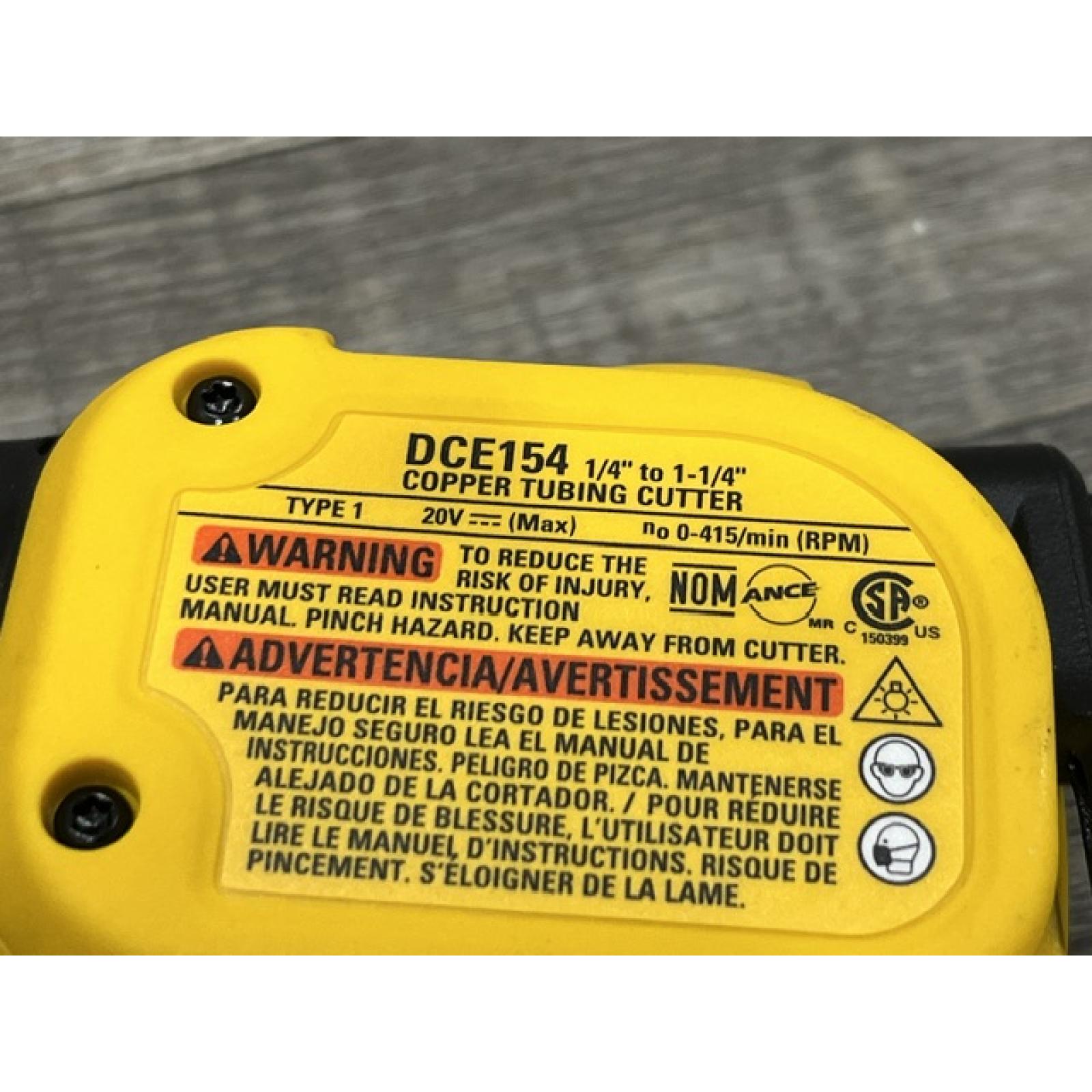 AS-IS DEWALT 20-Volt MAX XR Copper Cutter (Tool Only)