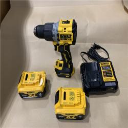 AS-IS DEWALT 20V MAX XR Hammer Drill  with (2) 4.0Ah Batteries, Charger, and Bag