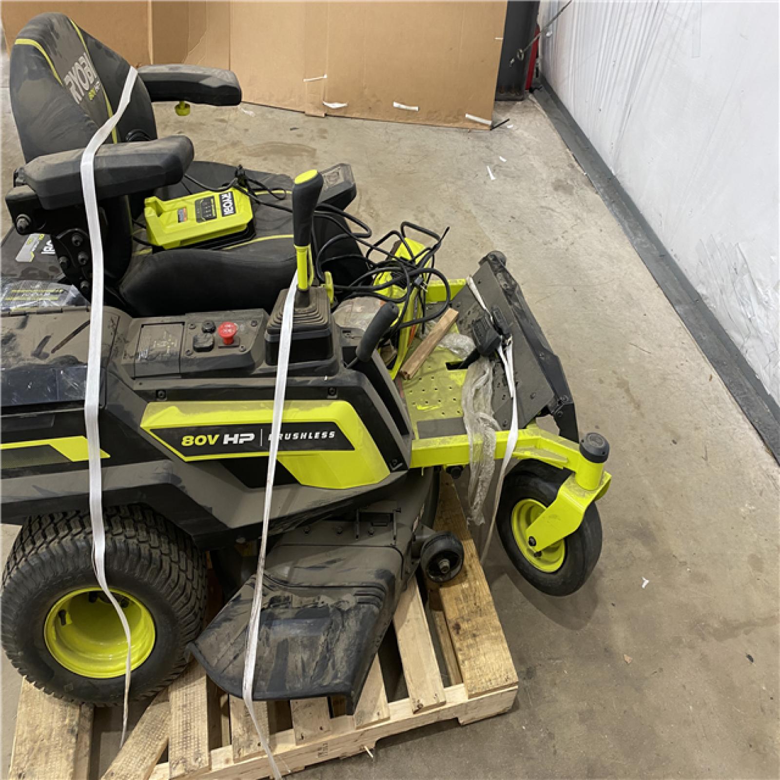 Houston Location - AS-IS Outdoor Power Equipment RYOBI 80V HP BRUSHLESS Z42Li SIT DOWN MOWER