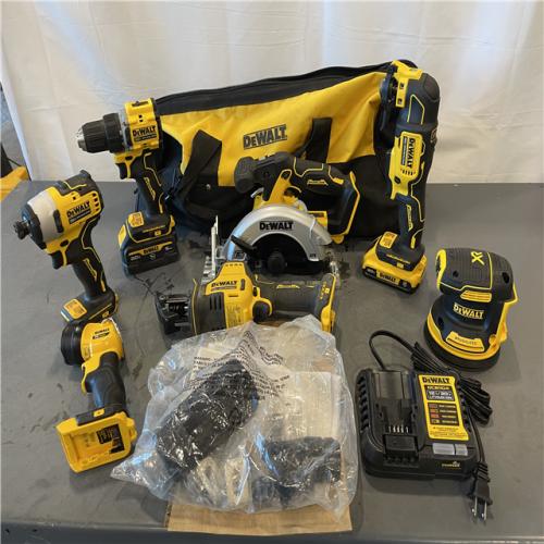 AS-IS - DEWALT 20-Volt MAX Lithium-Ion Cordless 7-Tool Combo Kit