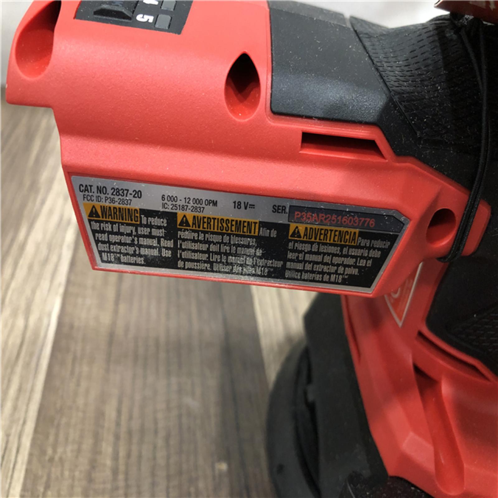 AS-IS Milwaukee 18V Lithium-Ion Brushless Cordless FUEL 5 in. Random Orbit Sander (Tool-Only)