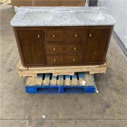 Houston Location AS IS - Collette 60 IN Free Standing Mounted Vanity