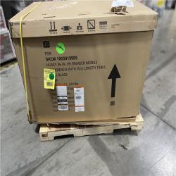 DALLAS LOCATION - AS-IS Husky Tool Storage 46 in. W x 51 in. D Standard Duty Black Mobile Workbench Cabinet with Solid Top Full Length Extension Table