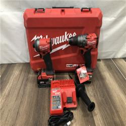 AS-IS Milwaukee FUEL 18V Lithium-Ion Brushless Cordless Hammer Drill and Impact Driver Combo Kit