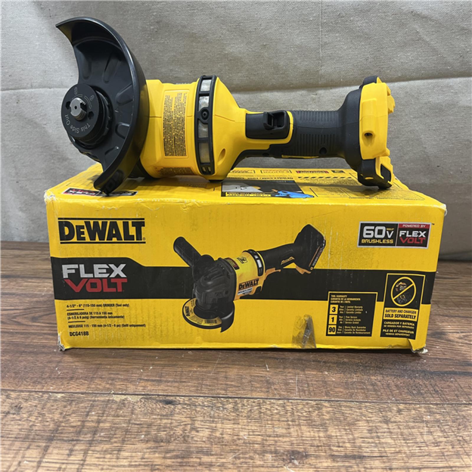 AS-IS DEWALT 60V MAX Cordless Brushless 4.5 in. to 6 in. Small Angle Grinder with Kickback Brake (Tool Only)