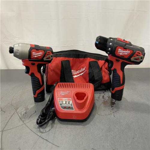 AS-IS - Milwaukee M12 12V Lithium-Ion Cordless Drill Driver/Impact Driver Combo Kit