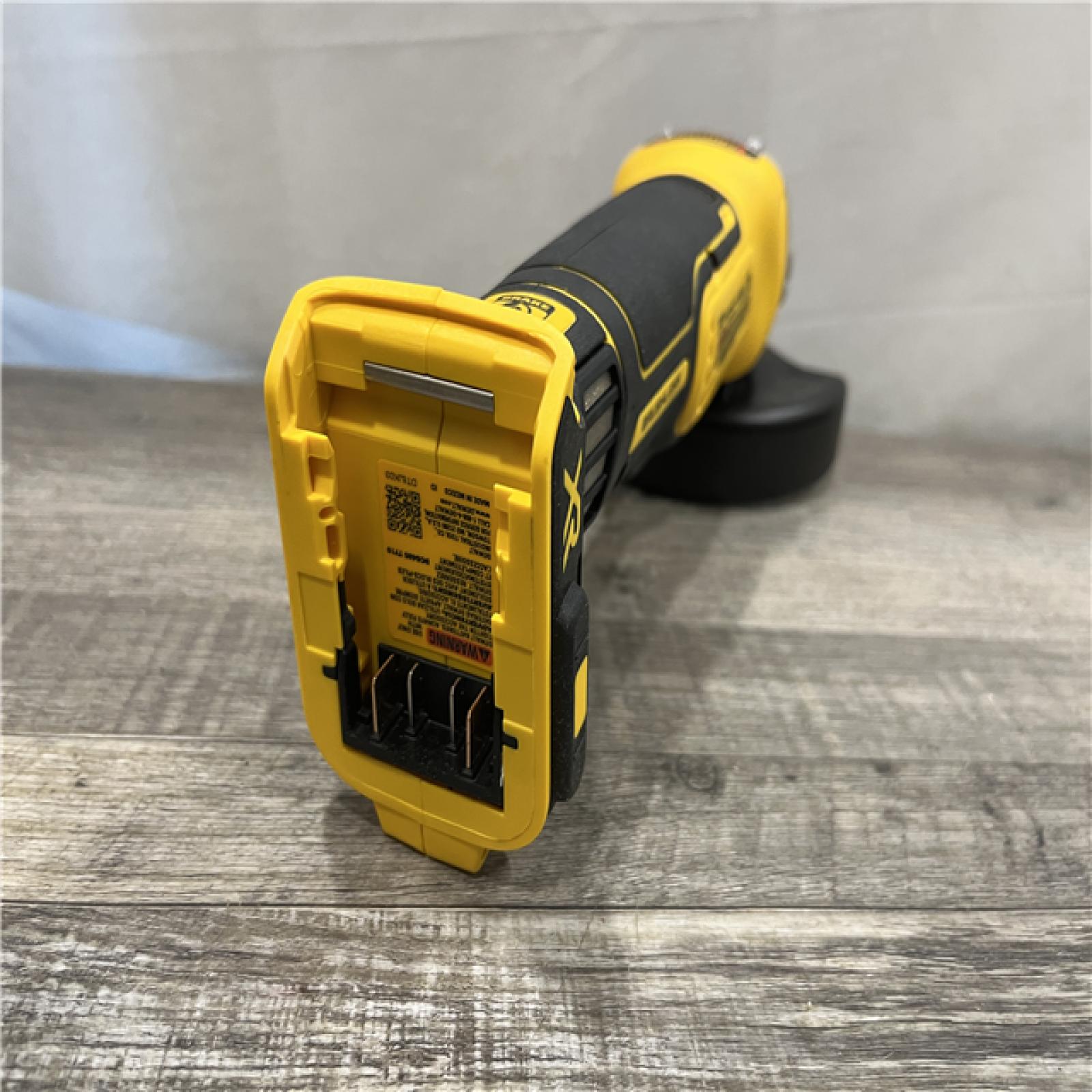 AS-IS DEWALT 20V MAX XR Cordless Brushless 4.5 in. Slide Switch Small Angle Grinder with Kickback Brake (Tool Only)
