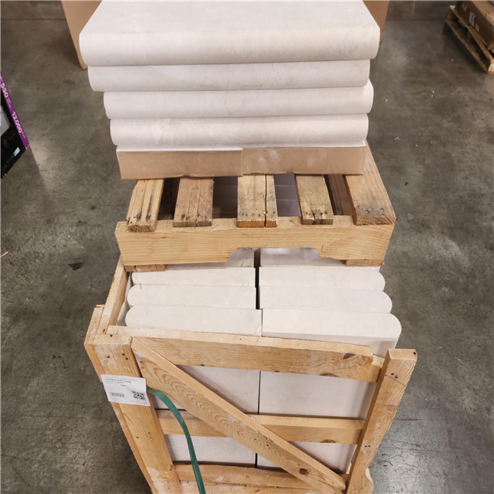 Phoenix MSI Aegean Pearl 5 cm x 12 in. x 24 in. Tumbled Marble Pool Coping (100 sq. ft. 50 Pieces)