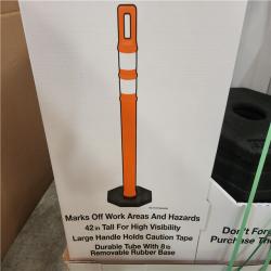 Phoenix (15) Three D Traffic Works 42 Traffic Delineator with 12 lb. Ring Top Portable Delineator Base Pallet