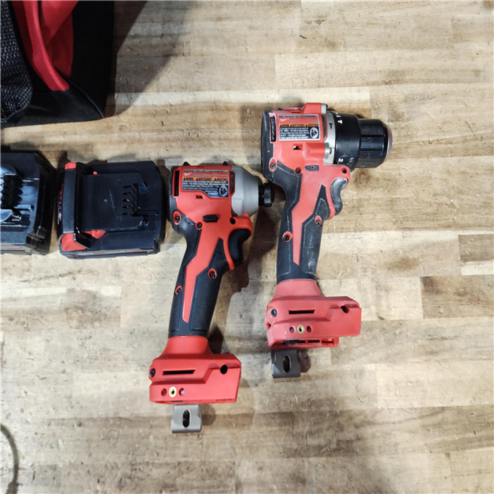 HOUSTON LOCATION - AS - IS Milwaukee 18-Volt Lithium-Ion Brushless Cordless Compact Hammer Drill/Impact Combo Kit