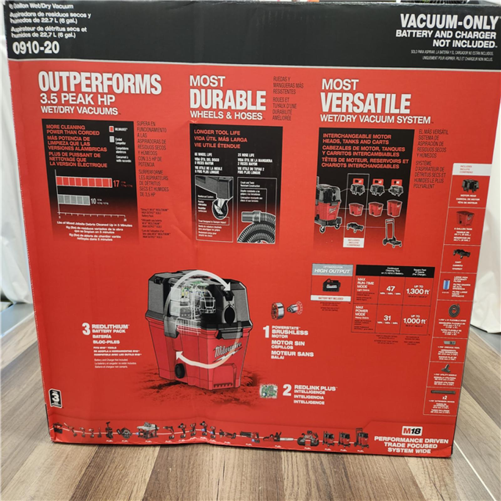 NEW- Milwaukee M18 FUEL Brushless Cordless 6 Gallon Wet/Dry Vacuum (Tool Only)