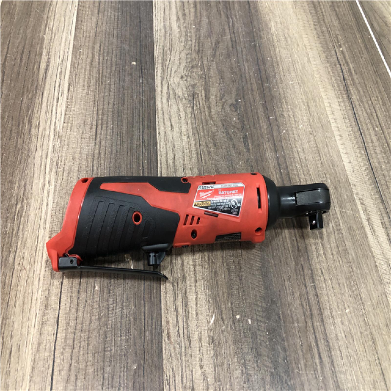 AS-IS Milwaukee 12V Lithium-Ion Cordless 3/8 in. Ratchet (Tool-Only)