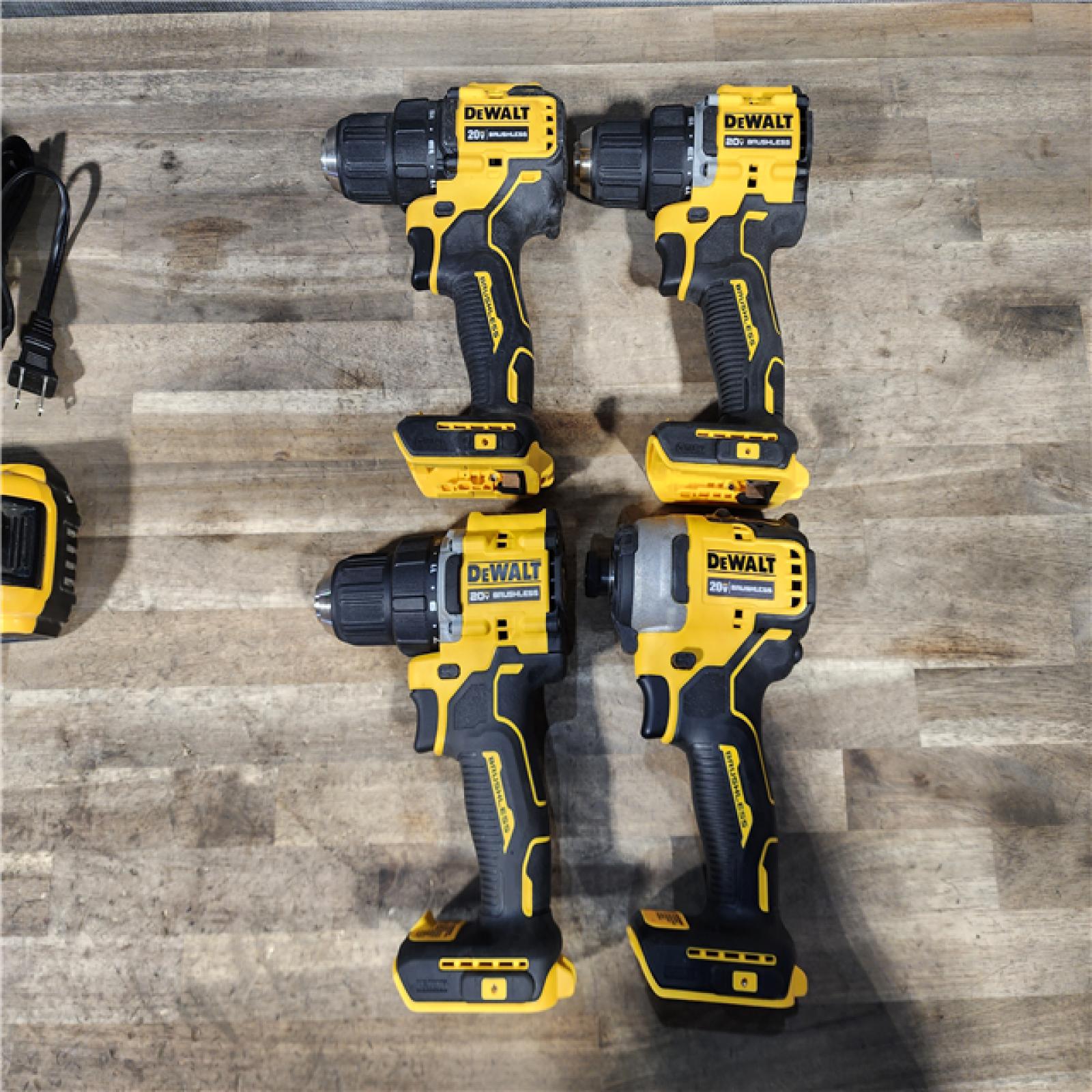 HOUSTON LOCATION - AS-IS DEWALT 4 TOOL COMBO KIT W/ (2) BATTERY & CHARGER