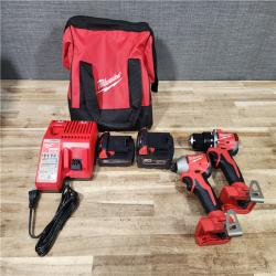 HOUSTON LOCATION - AS - IS Milwaukee 18-Volt Lithium-Ion Brushless Cordless Compact Hammer Drill/Impact Combo Kit
