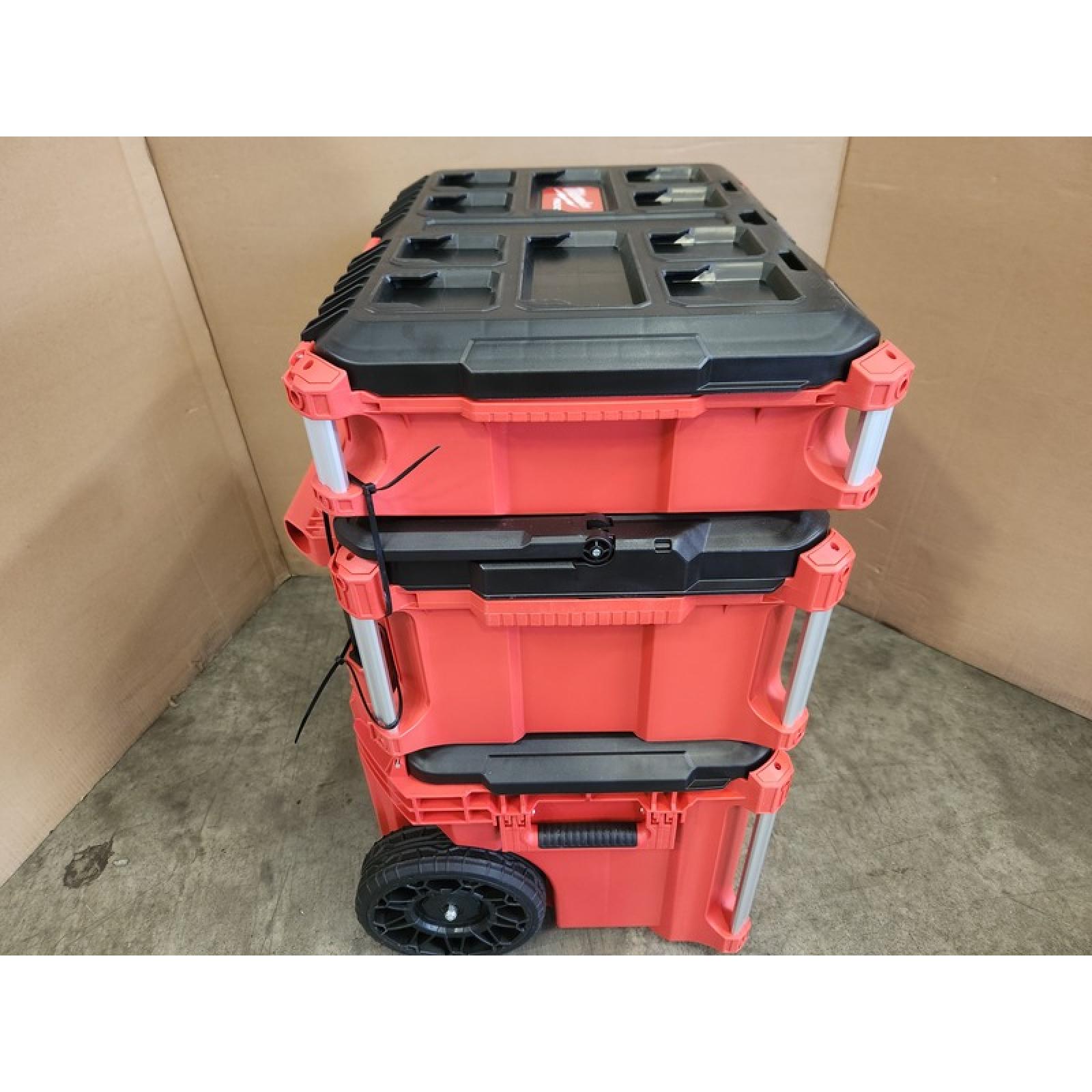 Phoenix NEW Milwaukee PACKOUT 22 in. Rolling Tool Box  22 in. Large Tool Box and 22 in. Medium Tool Box ProSystem Low Profile Handle
