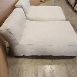 Phoenix 2 Evita Patio Furniture Bed Beach Olefin Plastic Outdoor Chaise Lounge Chair with Dark Grey Cushions