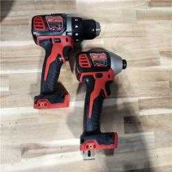 HOUSTON LOCATION - AS-IS Milwaukee 18V Lithium-Ion Cordless Drill Driver/Impact Driver Combo Kit