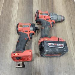 AS-IS Milwaukee M18 FUEL 18V Lithium-Ion Brushless Cordless Hammer Drill and Impact Driver Combo Kit (2-Tool) with 2 Batteries