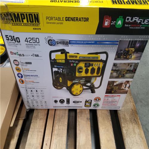 CALIFORNIA AS-IS CHAMPION DUAL FUEL PORTABLE GENERATOR