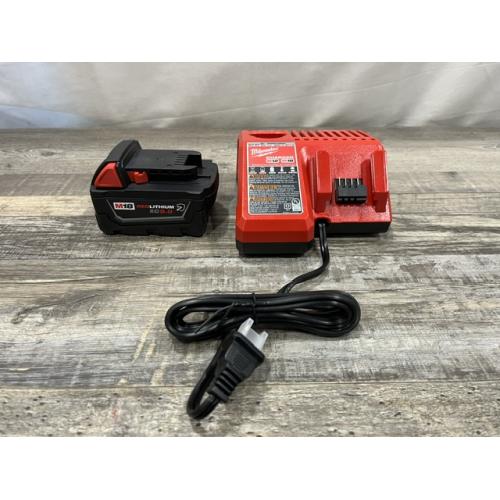 AS-IS Milwaukee 18-Volt Lithium-Ion XC Starter Kit with One 5.0Ah Battery and Charger
