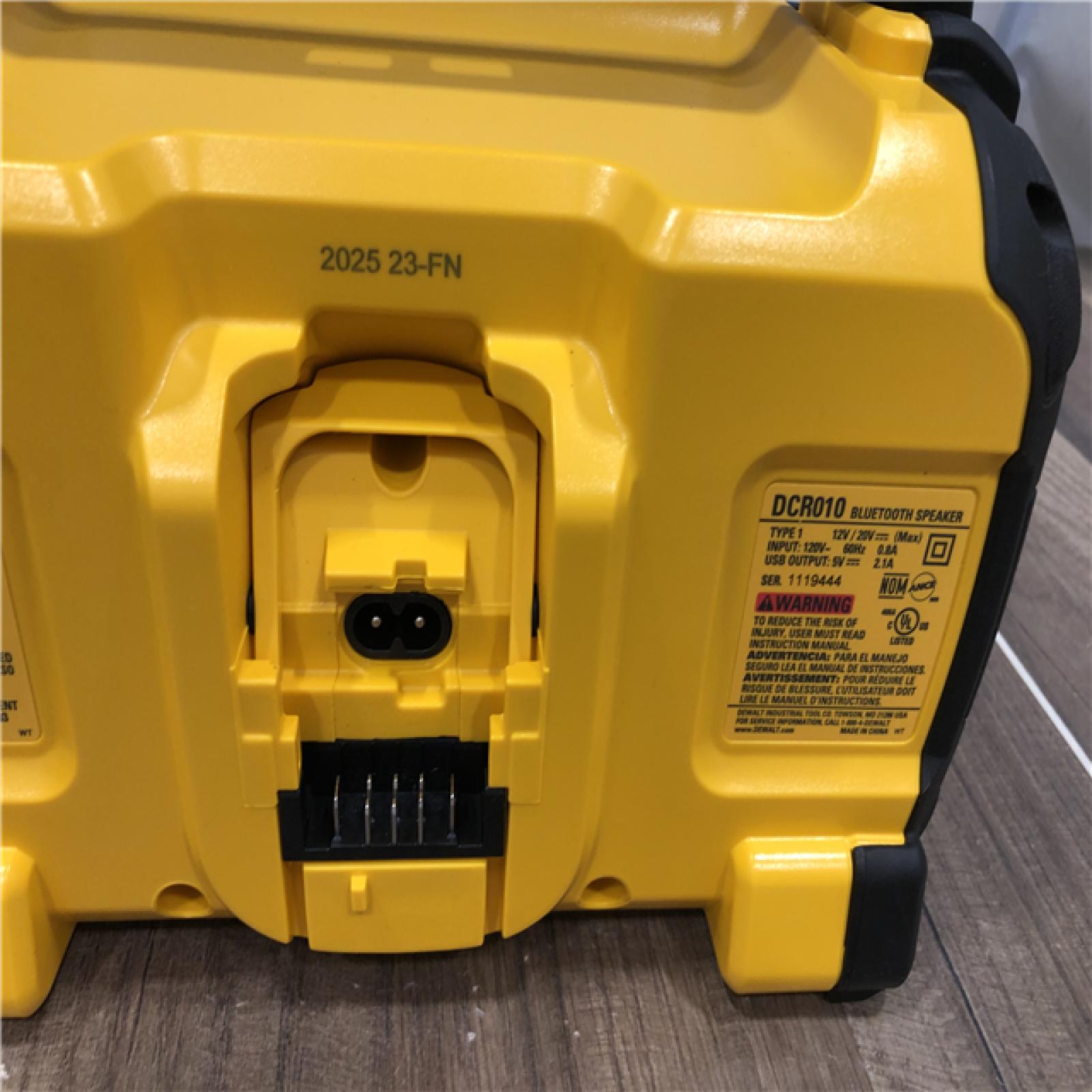 AS-IS DEWALT 20V MAX Cordless Bluetooth Speaker (Tool Only)