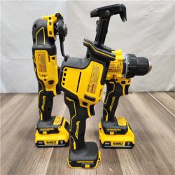 AS-IS- DeWalt 20V MAX ATOMIC Cordless Brushless 3-Tool Combo Kit